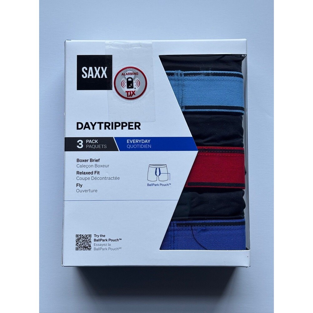 Men’s Saxx 3-Pack Daytripper Boxer Briefs Medium - Slvr Lke/Chry/Sprt Blu Wb